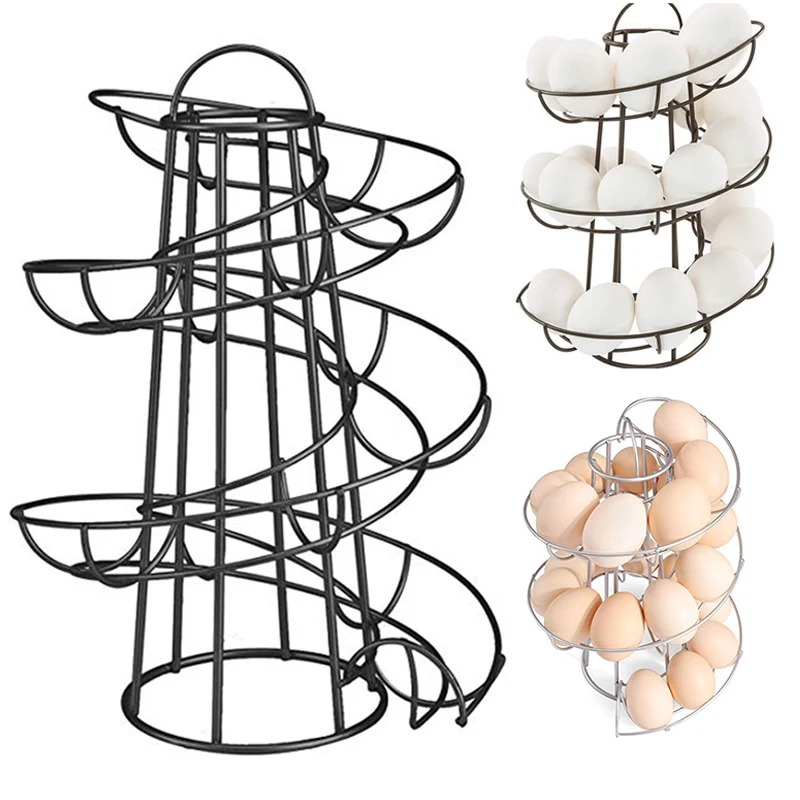 Spiral Egg Holder Modern Iron Art Display Restaurant Basket Storage Rack Deluxe Spiraling Dispenser Basket Kitchen Creative Rack
Spiral Egg Holder Modern Iron Art Display Restaurant Basket Storage Rack Deluxe Spiraling Dispenser Basket Kitchen Creative Rack