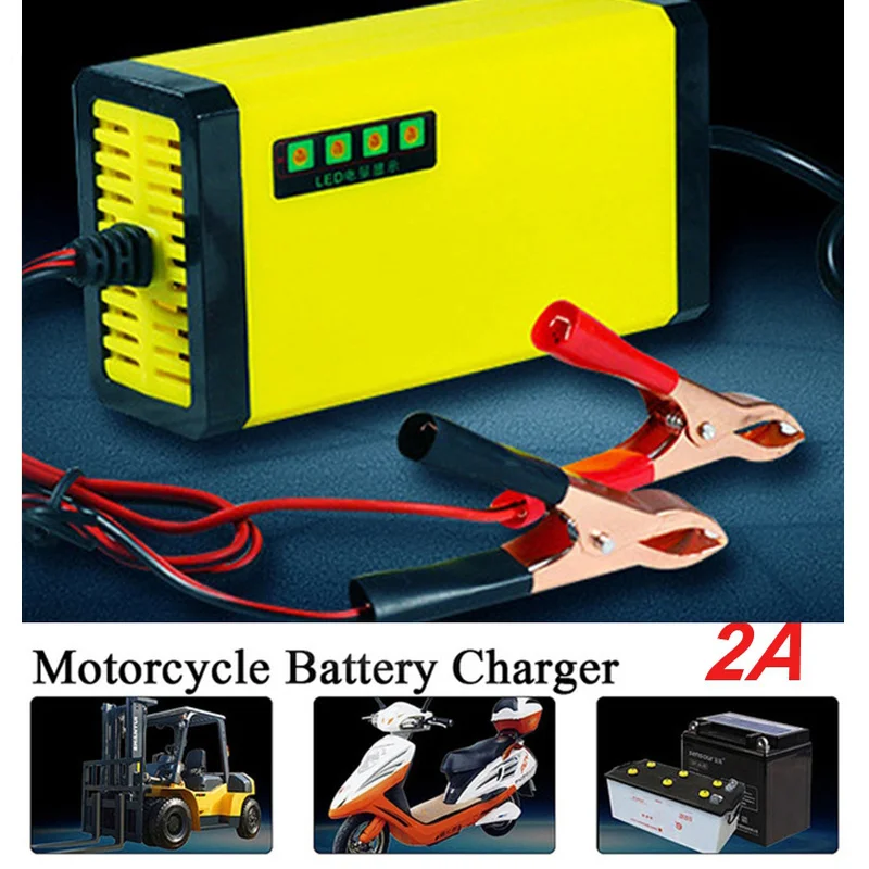 Зарядное устройство для аккумулятора автомобиля мотоцикла 12 В 2 А умный