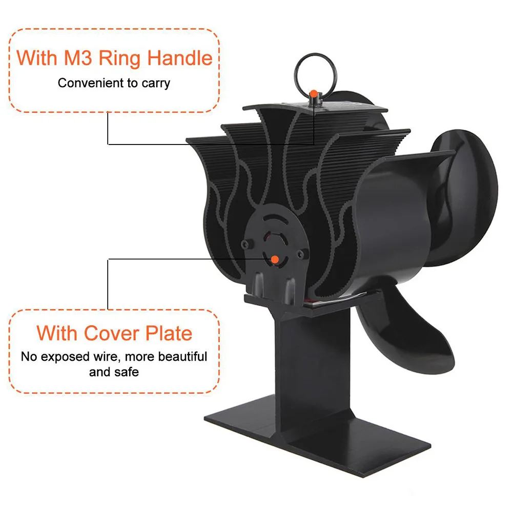 Black Fireplace 4 Blade Heat Powered Stove Fan Log Wood Burner Eco Friendly Quiet Fan Home Efficient Heat Distribution
Black Fireplace 4 Blade Heat Powered Stove Fan Log Wood Burner Eco Friendly Quiet Fan Home Efficient Heat Distribution