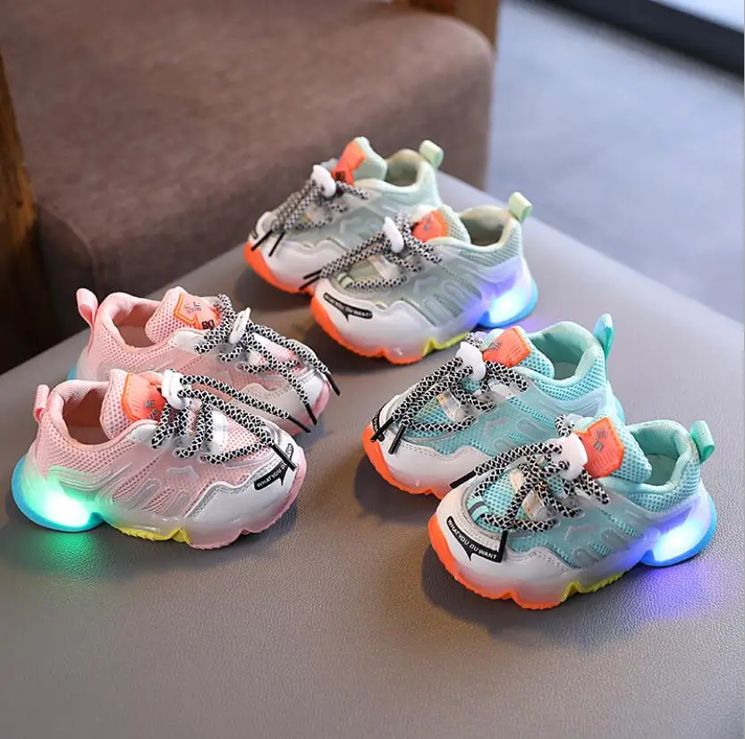 Size 21-30 Baby Led Light Up Shoes Girls Breathable Glowing Sneakers Boys Anti-slippery Sneakers Children Luminous Casual Shoes
Size 21-30 Baby Led Light Up Shoes Girls Breathable Glowing Sneakers Boys Anti-slippery Sneakers Children Luminous Casual Shoes