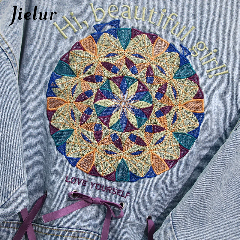 Jielur Autumn Embroidery Denim Jacket Winter Jeans Jacket Women Solid Color Jeans Coat Chic Outwear Slim S-XL 2020 New 
Jielur Autumn Embroidery Denim Jacket Winter Jeans Jacket Women Solid Color Jeans Coat Chic Outwear Slim S-XL 2020 New