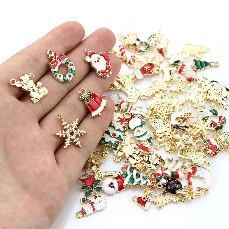 100 Pcs/Set Christmas Drop Oil Charms Pendant Alloy Keychain Pendants Suitable for DIY Necklace Bracelet Jewelry Making
100 Pcs/Set Christmas Drop Oil Charms Pendant Alloy Keychain Pendants Suitable for DIY Necklace Bracelet Jewelry Making