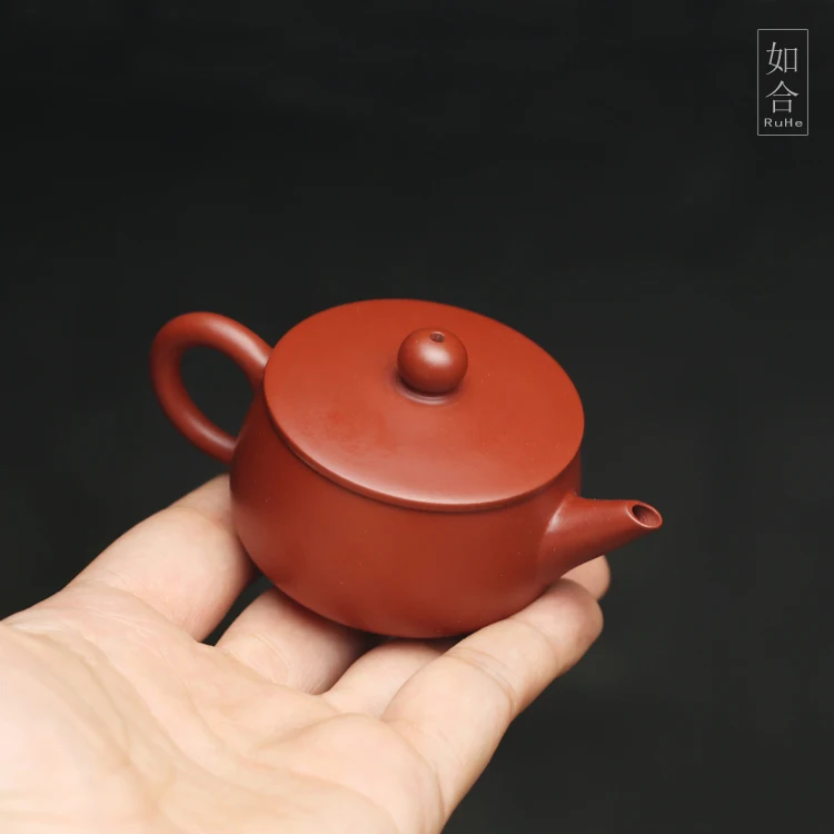 

Чайник Dahongpao Mini Chaoshan Kungfu из пурпурной глины, две чашки для одного человека, маленький размер, малая емкость, большое отверстие