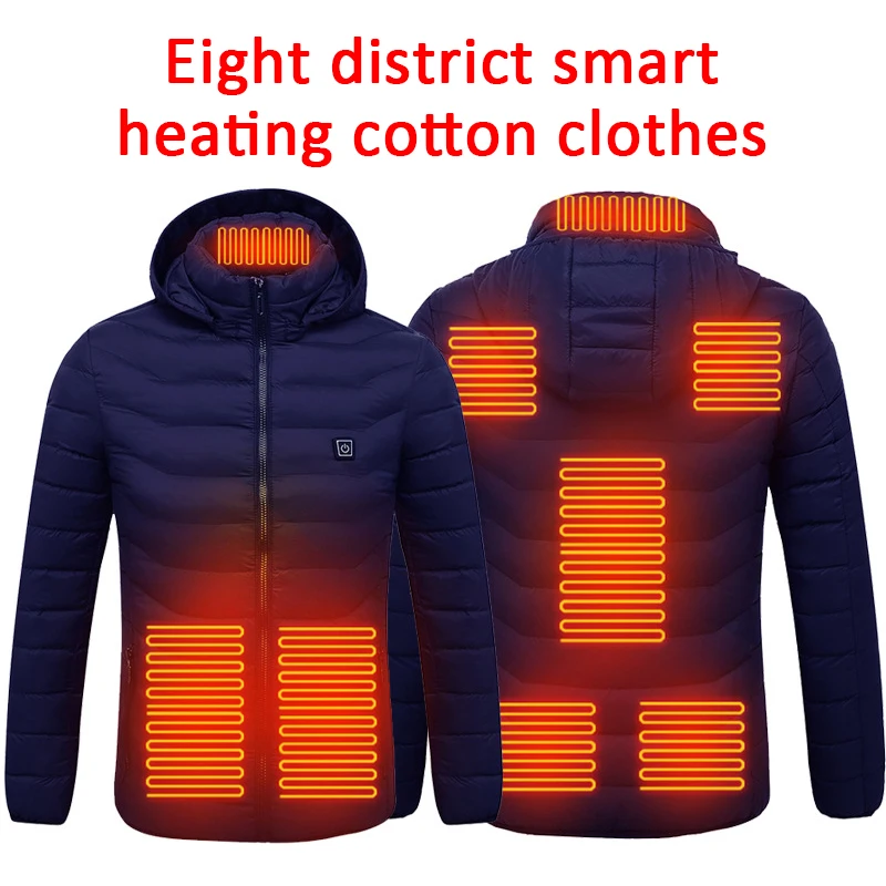 8 zone heating plate High Quality Electric heating jacket outdoor sports coat winter coat with cap and USB electric heating vest
8 zone heating plate High Quality Electric heating jacket outdoor sports coat winter coat with cap and USB electric heating vest