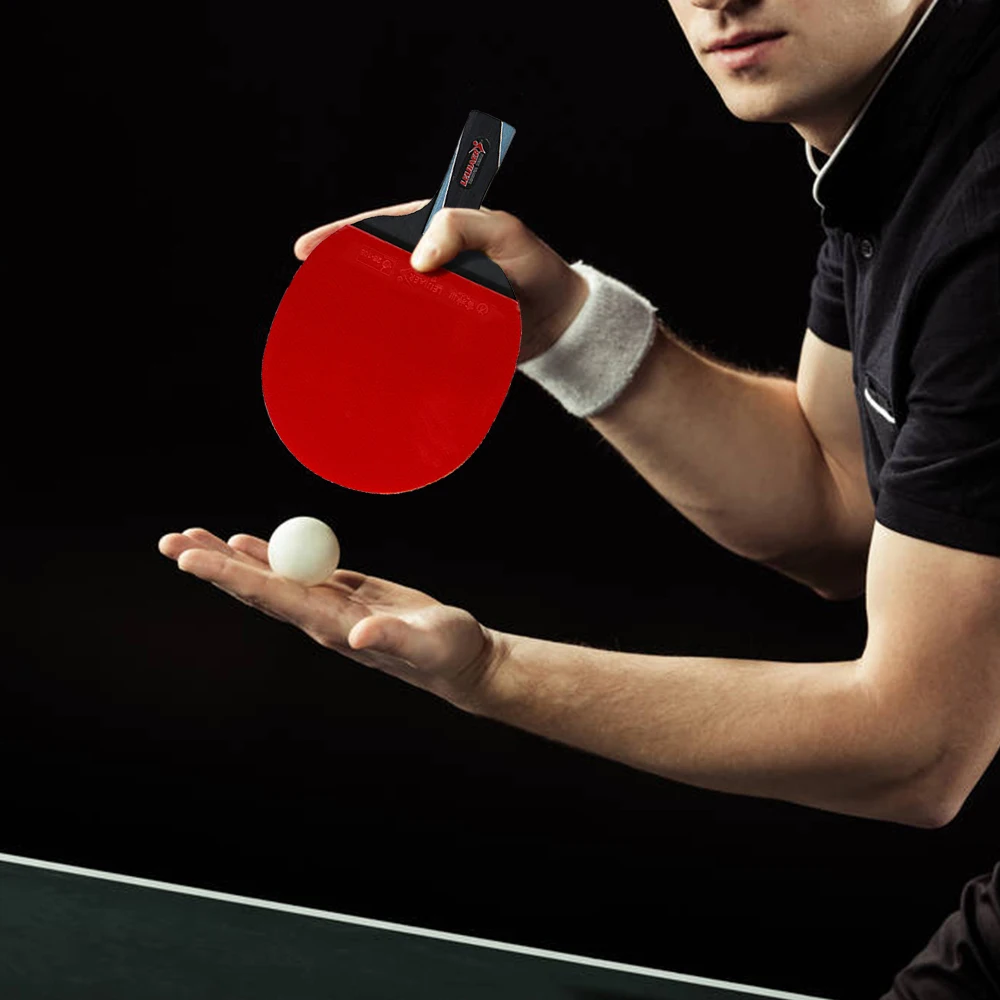 Professional Ping Pong Paddle Quality Table Tennis Racket Ping Pong Bat Racket Training Accessories Racket Bundle Kit with Bag 
Professional Ping Pong Paddle Quality Table Tennis Racket Ping Pong Bat Racket Training Accessories Racket Bundle Kit with Bag