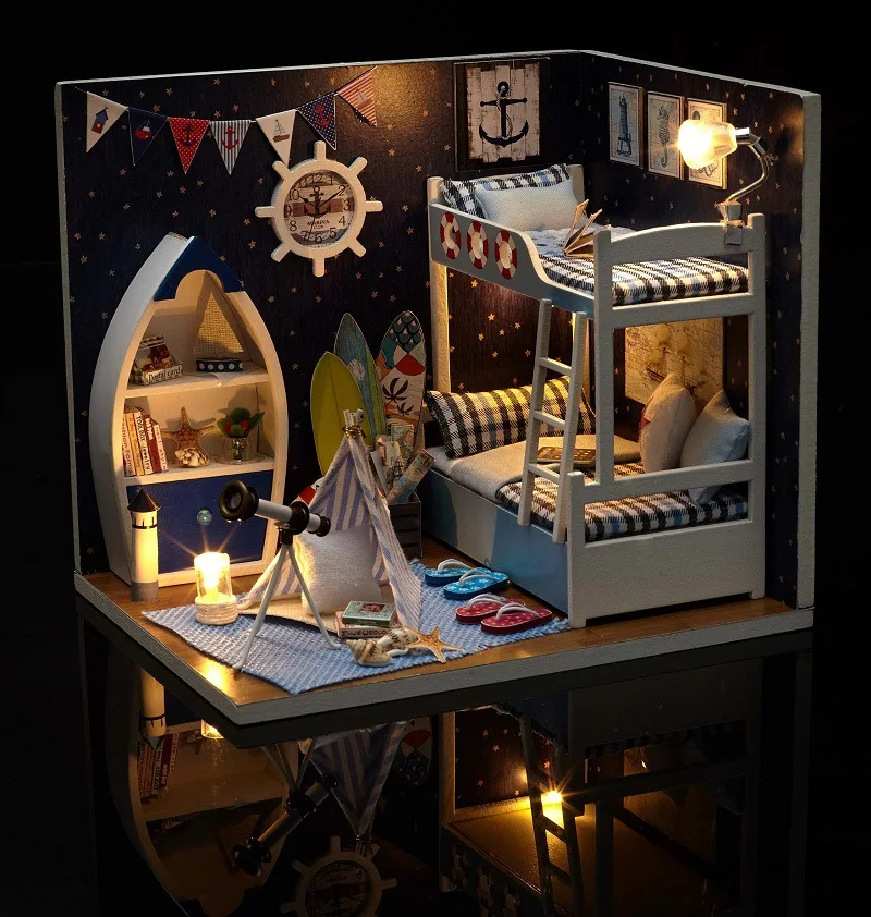 New DIY Doll House Miniature with Furniture Dust Cover Wooden Dollhouse Miniaturas Toys for Children Christmas Gift 075
New DIY Doll House Miniature with Furniture Dust Cover Wooden Dollhouse Miniaturas Toys for Children Christmas Gift 075