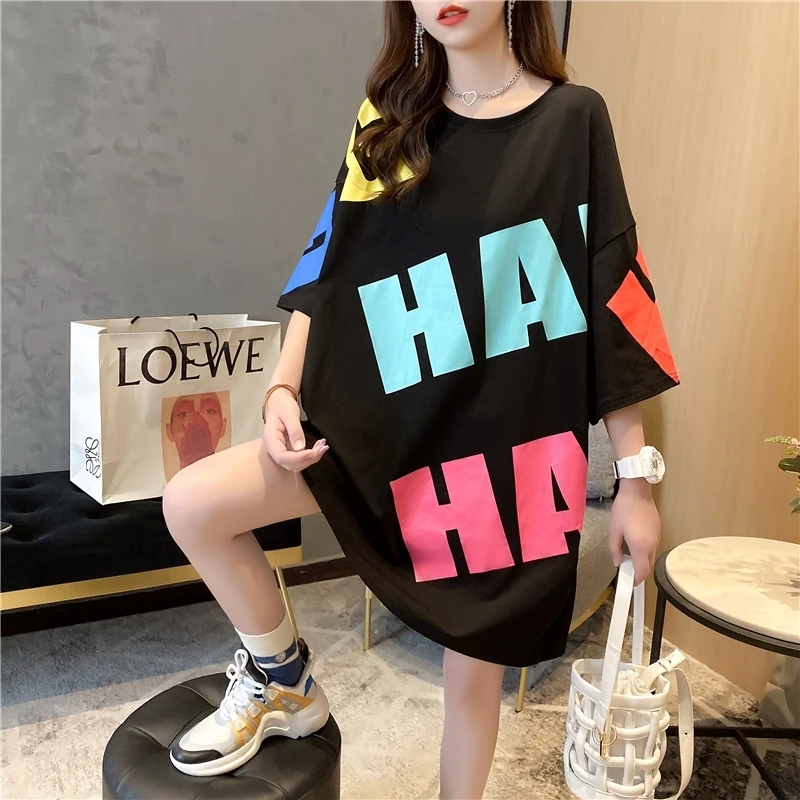 2021summer New Large Size Women's Clothing for Plump Girls Mid-Length Korean Style Printed Short-Sleeved T-shirt Women's Top
2021summer New Large Size Women's Clothing for Plump Girls Mid-Length Korean Style Printed Short-Sleeved T-shirt Women's Top