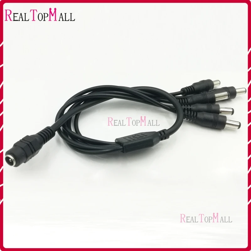 DC power Pigtail cable + female to 5 male connector wire Power Splitter Adapter Cable LED Connector | Безопасность и защита