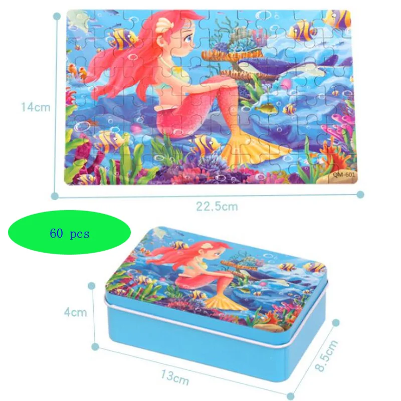 Kids Puzzle Toys Cartoon Mermaid Wooden Jigsaw Puzzles Set For Toddlers Preschool Baby Educational Toys 60 Pieces With Box 
Kids Puzzle Toys Cartoon Mermaid Wooden Jigsaw Puzzles Set For Toddlers Preschool Baby Educational Toys 60 Pieces With Box