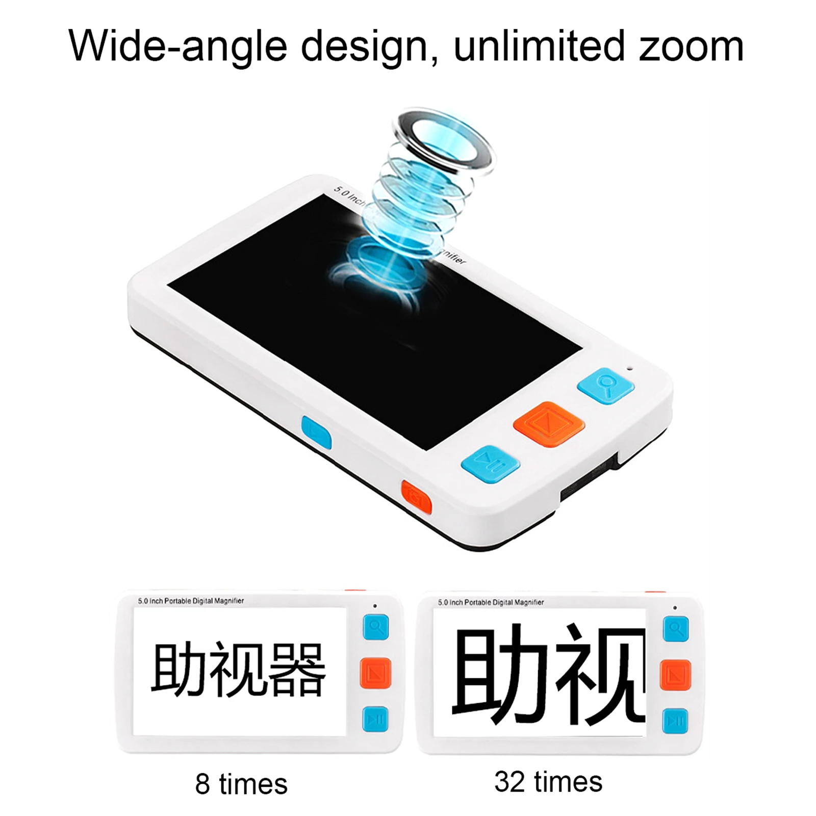 5" LCD Display Video Magnifier electronic reading aid, Digital Handheld portable Video Magnifier for Elder gift
5" LCD Display Video Magnifier electronic reading aid, Digital Handheld portable Video Magnifier for Elder gift
