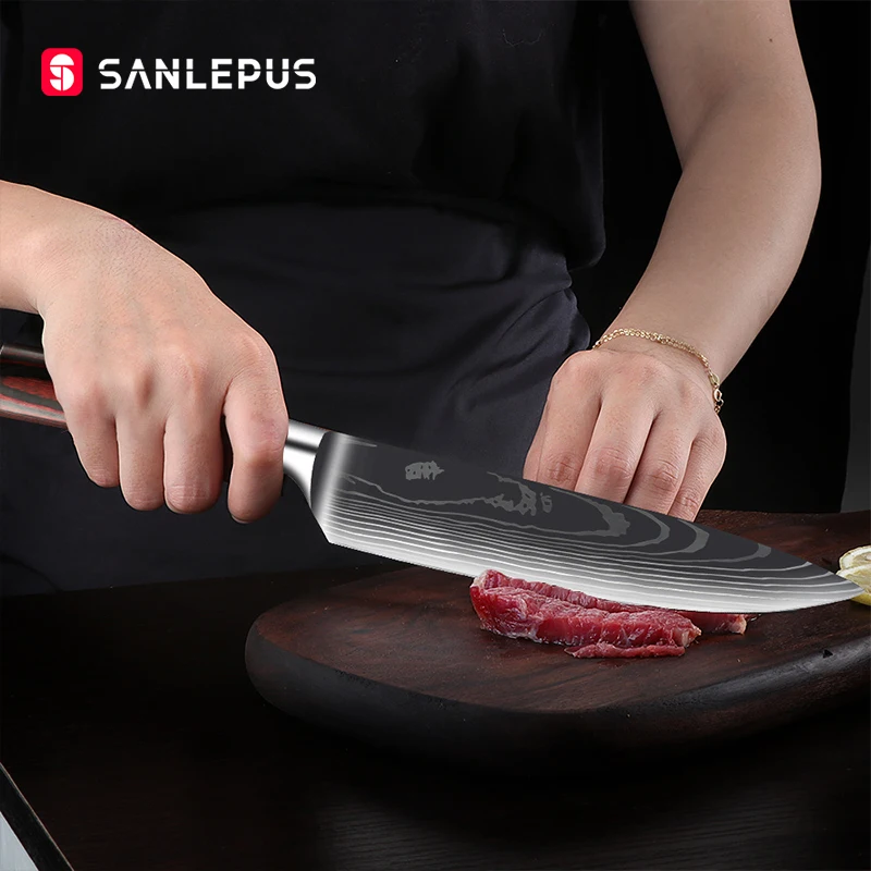 SANLEPUS 8"inch Professional Chef Knife Kitchen Knife Japanese Damascus Pattern Stainless Steel Meat Santoku Knife Best Gift
SANLEPUS 8"inch Professional Chef Knife Kitchen Knife Japanese Damascus Pattern Stainless Steel Meat Santoku Knife Best Gift
