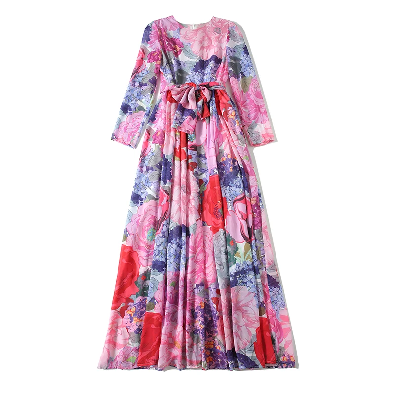 Banulin Women Pink Floral Holiday Dress Runway Fashion Designer Maxi Dress Long Sleeve Boho Colorful Flower Print Long Dress
Banulin Women Pink Floral Holiday Dress Runway Fashion Designer Maxi Dress Long Sleeve Boho Colorful Flower Print Long Dress