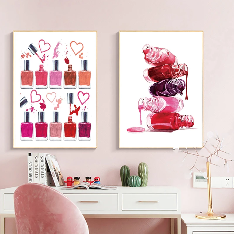 Nail Polish Poster and Print Beauty Fashion Canvas Painting Makeup Illustration Pictures Nails Salon Studio Wall Art Color Decor
Nail Polish Poster and Print Beauty Fashion Canvas Painting Makeup Illustration Pictures Nails Salon Studio Wall Art Color Decor