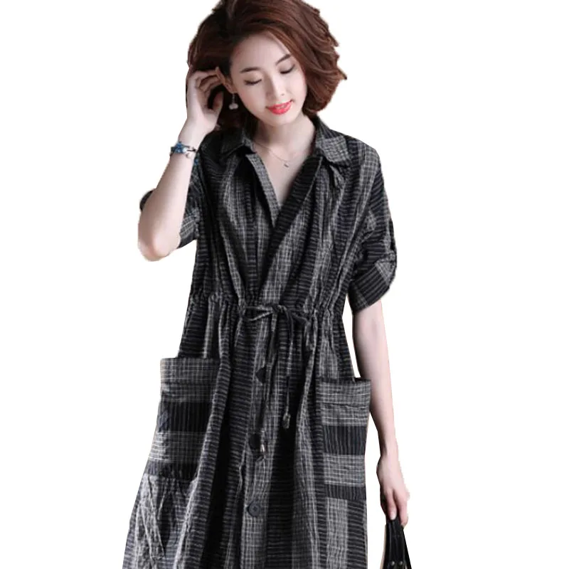 2022 Trench Coat Mid-Long Seven-Point Sleeve Striped Lattice Windbreaker Female Spring Autumn New Casual Outerwear C85
2022 Trench Coat Mid-Long Seven-Point Sleeve Striped Lattice Windbreaker Female Spring Autumn New Casual Outerwear C85