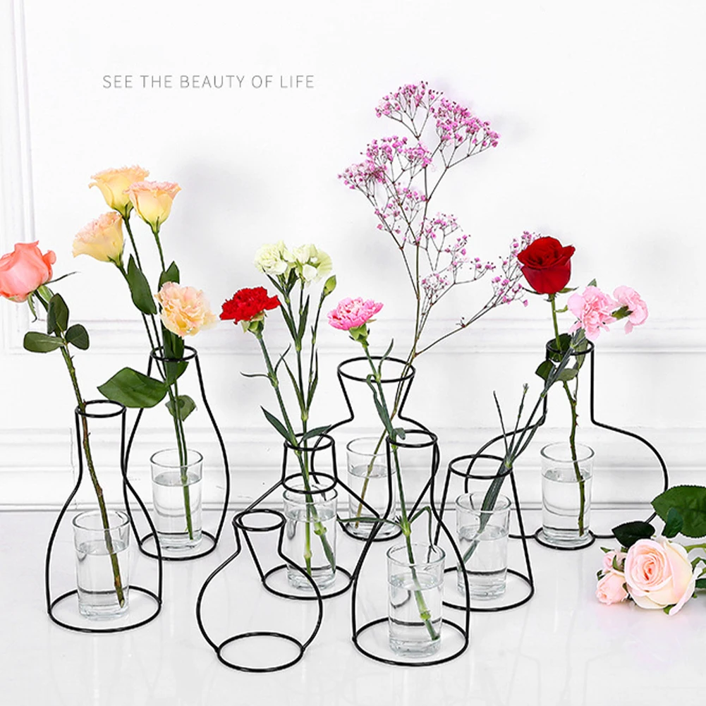 Flower Vase With Metal Frame Retro Innovative Metal Vase Frame Plant Display Vase Holder Stand For Table Office Home Decor
Flower Vase With Metal Frame Retro Innovative Metal Vase Frame Plant Display Vase Holder Stand For Table Office Home Decor