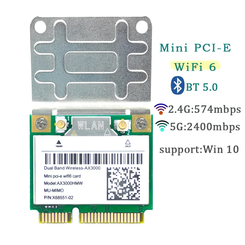 Intel AX200 WiFi6 AX200HMW BT 5 0 IntelAX200NGW mini AX200NGW Mini PCIe Wi Fi сетевая карта PK 9260AC 8265ac 2974