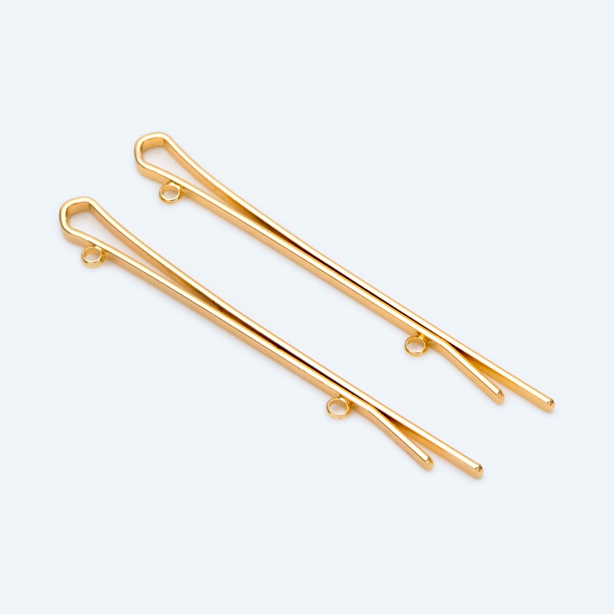 10pcs Gold Bobby Pins Hair Clips With 2 Loops, Hair Pin, Blank Hair Clip For Hair Accessories (GB-1387)
10pcs Gold Bobby Pins Hair Clips With 2 Loops, Hair Pin, Blank Hair Clip For Hair Accessories (GB-1387)