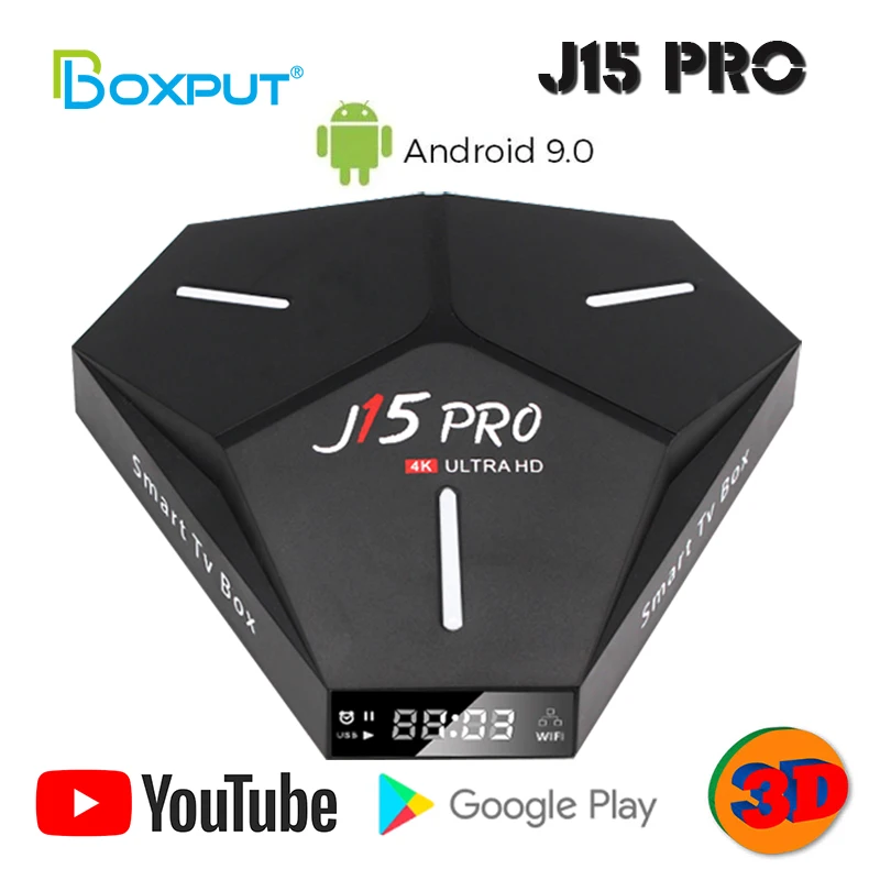 

J15 Pro Android 9.0 TV Box RockChip RK3328 4GB 32GB 2.4G 5G Wifi BT4.0 USB 3.0 H.265 4K TVbox Youtube Media Player Set Top Box