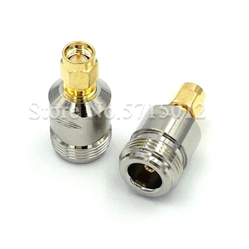 

2pcs RF Coaxial Connector N Famale Head Turn to SMA Male Head Plug Adaptor SMA Pure Copper Converter N/SMA-KJ