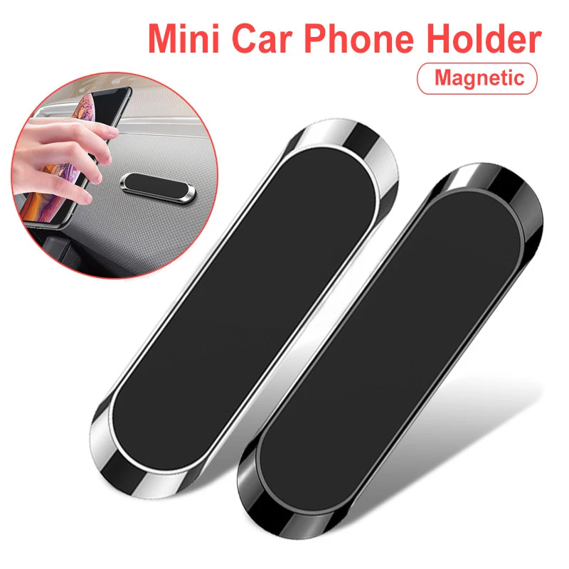 Магнитный держатель для телефона мини полоска подставка в машину iPhone 8 Samsung Xiaomi