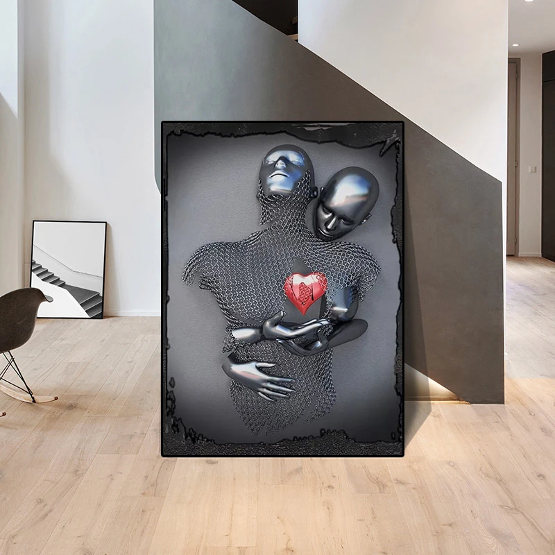 Metal Figure Statue Wall Art Romantic Abstract Canvas Painting Posters and Prints Modern Interior Decoration Paintings for Home
Metal Figure Statue Wall Art Romantic Abstract Canvas Painting Posters and Prints Modern Interior Decoration Paintings for Home