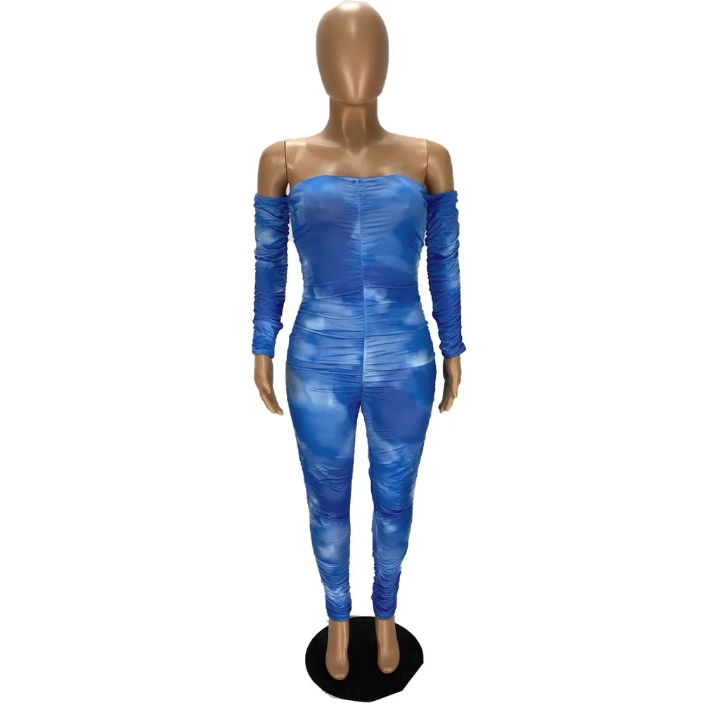 Tie Dye Stacked Skinny Rompers Womens Jumpsuit Off Shoulder Long Sleeve Bodycon Bodysuits Vintage Backless Fitness Party Overall
Tie Dye Stacked Skinny Rompers Womens Jumpsuit Off Shoulder Long Sleeve Bodycon Bodysuits Vintage Backless Fitness Party Overall