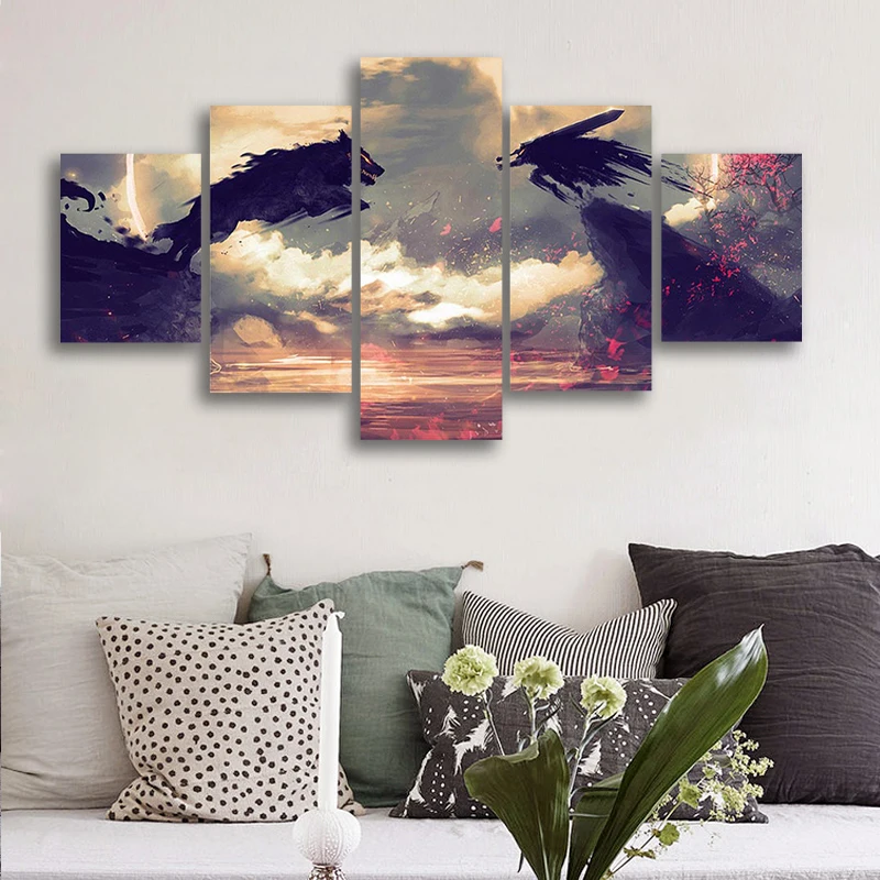 5 raging anime manga canvas pictures print wall art canvas painting living room wall decoration hell wolf poster
5 raging anime manga canvas pictures print wall art canvas painting living room wall decoration hell wolf poster