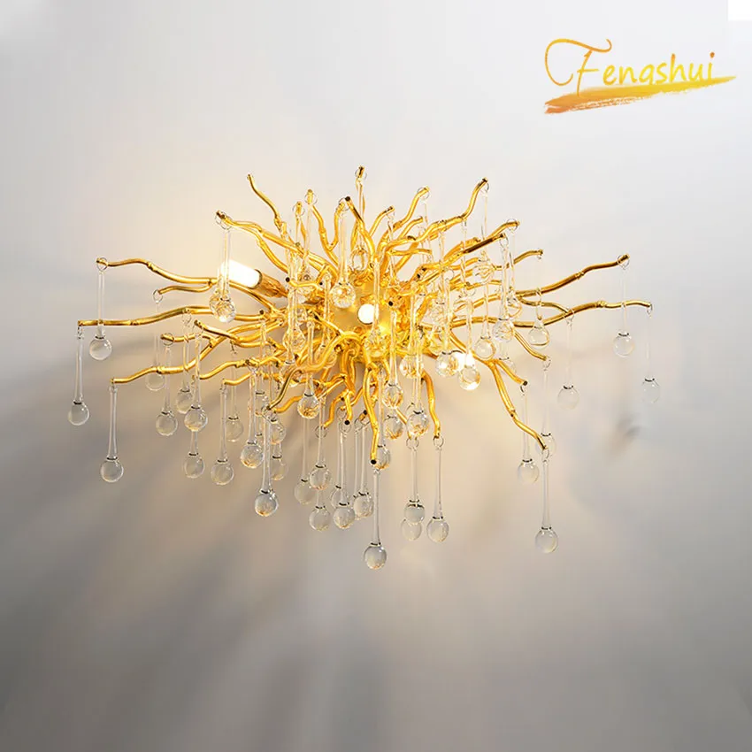 Nordic Light Luxury LED Wall Lamp Lighting Modern Golden Gloss Crystal Wall Lights Bedside Living Room Loft Sconces Deco Fixture
Nordic Light Luxury LED Wall Lamp Lighting Modern Golden Gloss Crystal Wall Lights Bedside Living Room Loft Sconces Deco Fixture