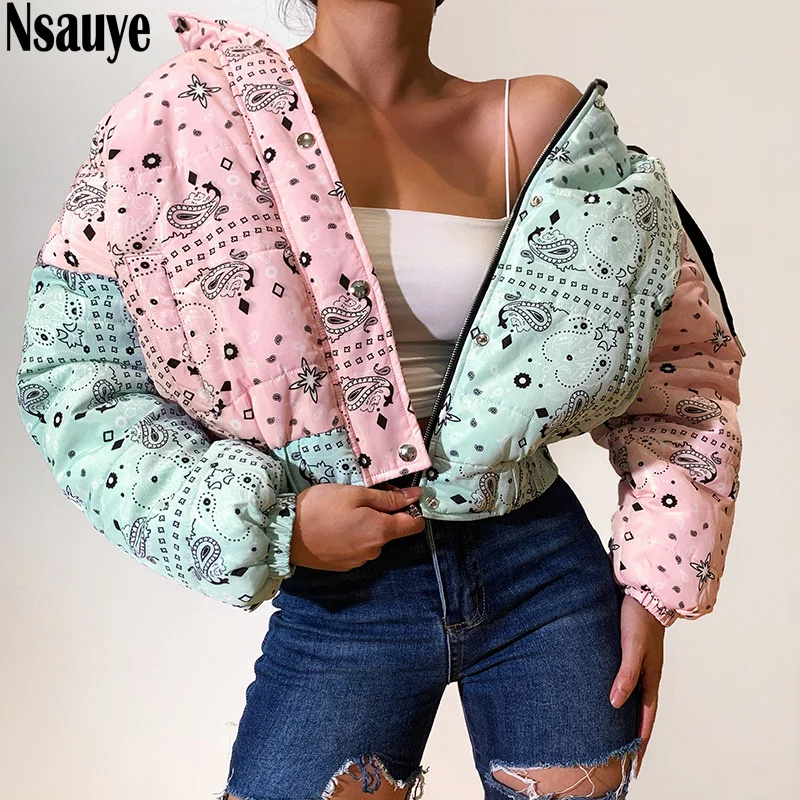 Nsauye Women Winter Thick Warm Print Short Hooded Parkas Jackets Vintage Patchwork Elegant Zipper Cotton Coat Streetwear 2021
Nsauye Women Winter Thick Warm Print Short Hooded Parkas Jackets Vintage Patchwork Elegant Zipper Cotton Coat Streetwear 2021