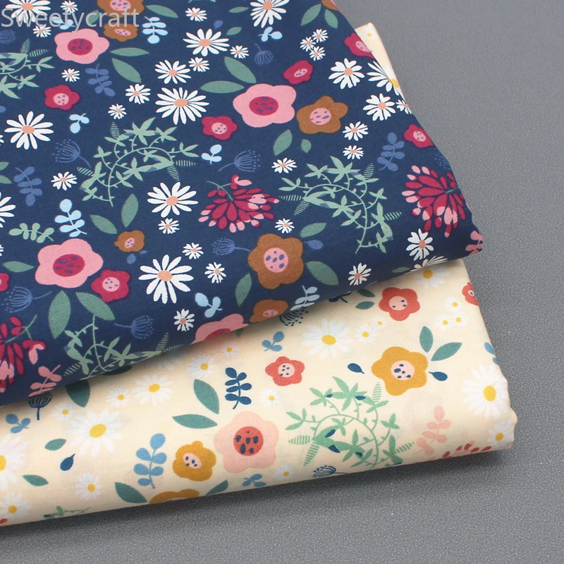 Poplin Cotton Fabric By Half Meter Flower Blue Beige Soft Cloth Telas de algodon DIY Sewing Kids Dressmaking Baby Dress 147x50cm
Poplin Cotton Fabric By Half Meter Flower Blue Beige Soft Cloth Telas de algodon DIY Sewing Kids Dressmaking Baby Dress 147x50cm