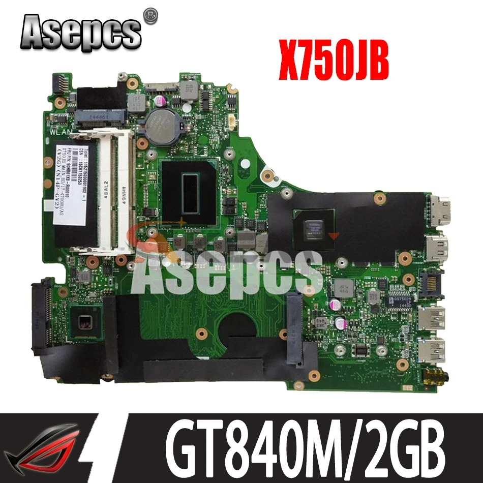 Asepcs X750JB GT840M/2 ГБ i5 4200U + 4G Оперативная память Материнская плата радиатора для Asus X750J