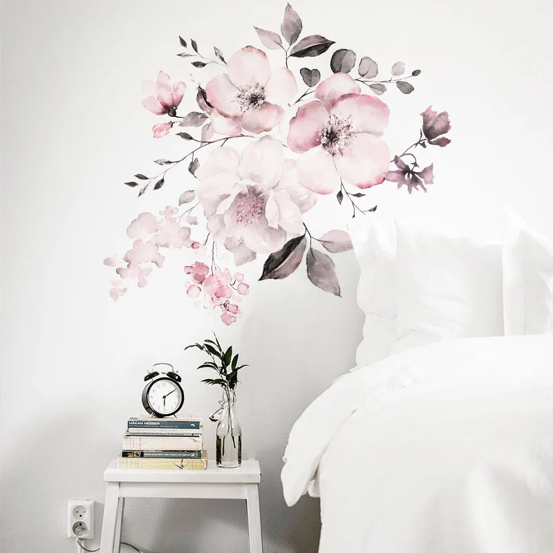 Watercolor Pink Flowers Group Wall Stickers Living Room Sofa TV Backdrop Decal Home Decor Warm Removable Wallpaper
Watercolor Pink Flowers Group Wall Stickers Living Room Sofa TV Backdrop Decal Home Decor Warm Removable Wallpaper