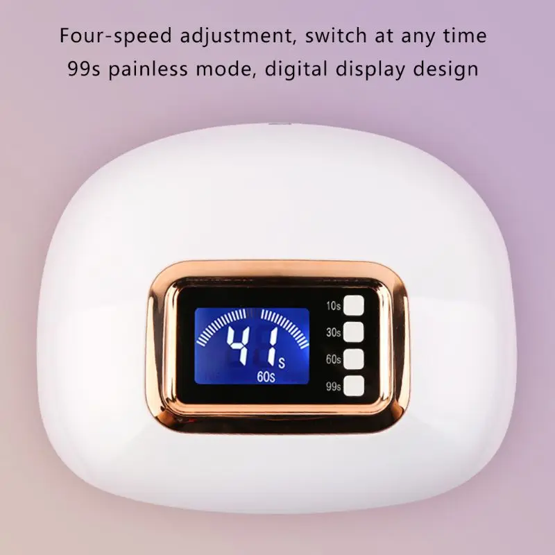 72W Nail Dryer Nail Light UV LED Gel Smart LED Quick-Drying Nails Lamp 4 Timer Setting
72W Nail Dryer Nail Light UV LED Gel Smart LED Quick-Drying Nails Lamp 4 Timer Setting