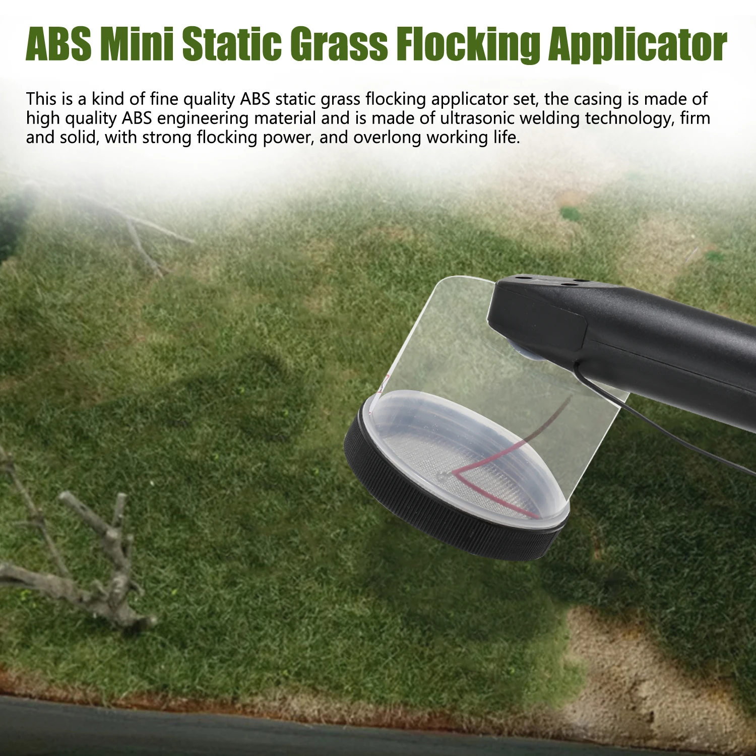Miniature Scenery Static Flocking Machine Static Grass Flocking Applicator with Antiskid Handle for DIY Scenic Modelling Table
Miniature Scenery Static Flocking Machine Static Grass Flocking Applicator with Antiskid Handle for DIY Scenic Modelling Table