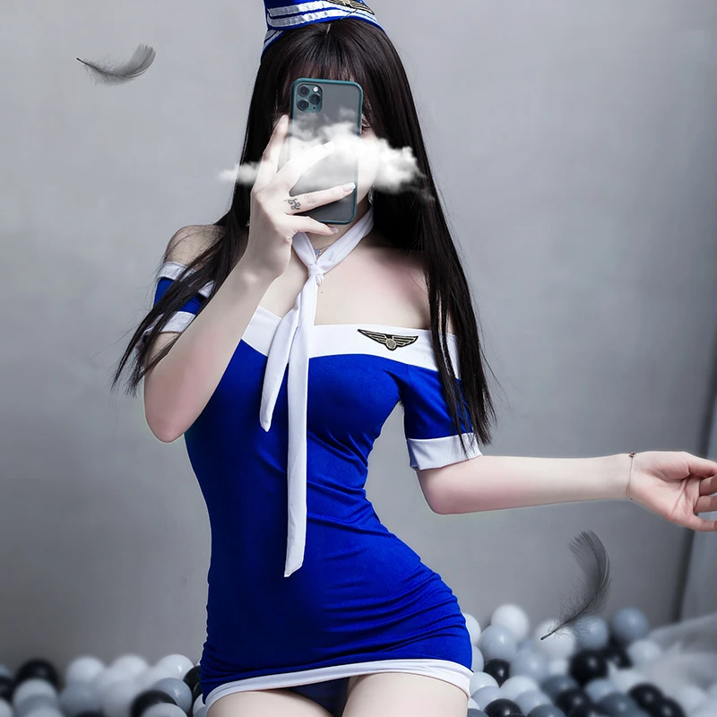 Sexy Pilot Costume Cosplay Sexy Stewardess OL Lingerie Temptation Adult Erotic Uniform Suit Role Playing Low-Cut Hip Skirt
Sexy Pilot Costume Cosplay Sexy Stewardess OL Lingerie Temptation Adult Erotic Uniform Suit Role Playing Low-Cut Hip Skirt