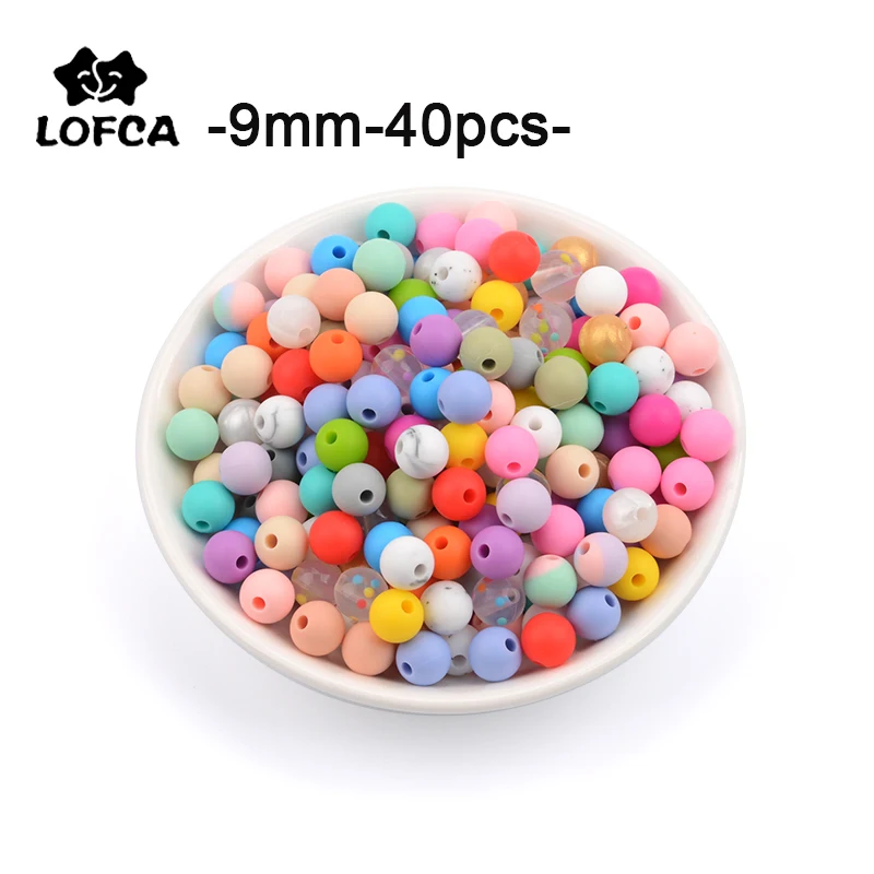 LOFCA Round 40pcs Loose Silicone Beads 9mm Baby Teething Necklace Food Grade Teether BPA Free Jewelry Baby Teether Toy Pacifier
LOFCA Round 40pcs Loose Silicone Beads 9mm Baby Teething Necklace Food Grade Teether BPA Free Jewelry Baby Teether Toy Pacifier