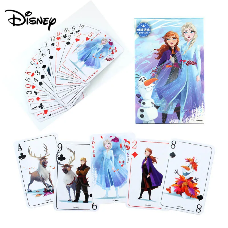 Случайная настольная карточная игра Disney Ice Frozen Paper для покера|Игры с игральными