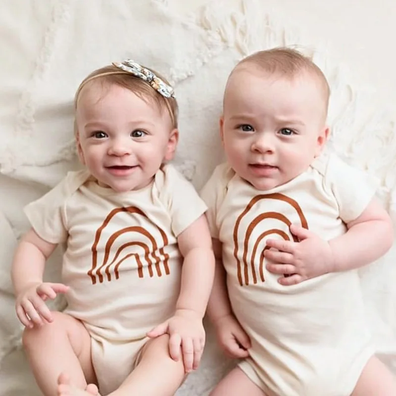 TONSEN 0-2Y Newborn Baby Boys Girls Summer Romper Clothes Creamy White Rainbow Print Onesie Jumpsuit Overalls Babe Outfit Twins
TONSEN 0-2Y Newborn Baby Boys Girls Summer Romper Clothes Creamy White Rainbow Print Onesie Jumpsuit Overalls Babe Outfit Twins