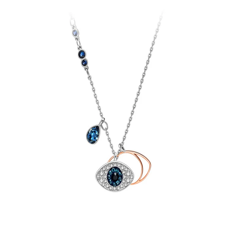 925 Sterling Silver Evil Eye Necklace Fashion Luxury Jewelry Double Zircon Gold Chain
925 Sterling Silver Evil Eye Necklace Fashion Luxury Jewelry Double Zircon Gold Chain