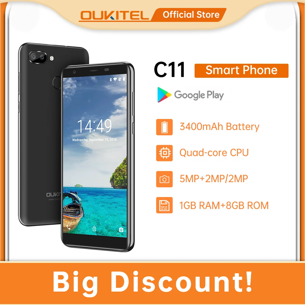 

OUKITEL 3G NET C11 смартфон с 5,5-дюймовым дисплеем, четырёхъядерным процессором, ОЗУ 1 ГБ, ПЗУ 8 ГБ, 5,5 мАч, 5 Мп