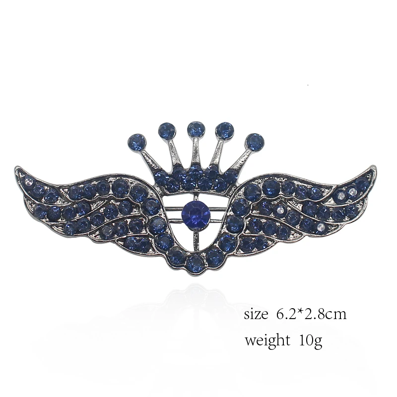 Fashion Creative Angel Wings Rhinestone Brooch Personality Crown Brooch Pin Halloween Party Wedding Jewelry Men And Women Gifts
Fashion Creative Angel Wings Rhinestone Brooch Personality Crown Brooch Pin Halloween Party Wedding Jewelry Men And Women Gifts