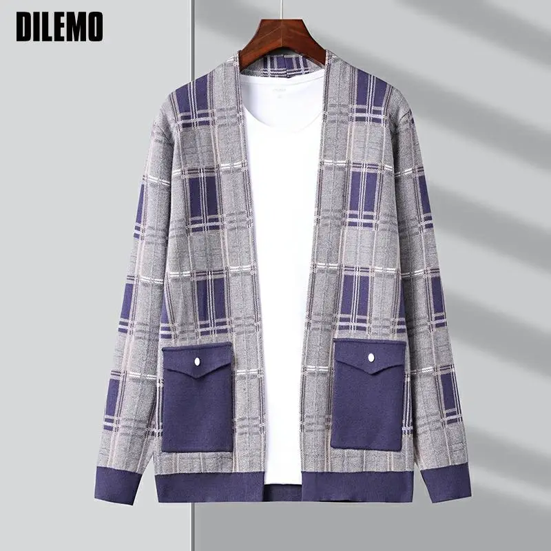 New Autum Winter Brand Fashion Knit Street Wear Plaid Cardigan Men Sweater Japanese Casual Trendy Coats Jacket Men's Clothing
New Autum Winter Brand Fashion Knit Street Wear Plaid Cardigan Men Sweater Japanese Casual Trendy Coats Jacket Men's Clothing