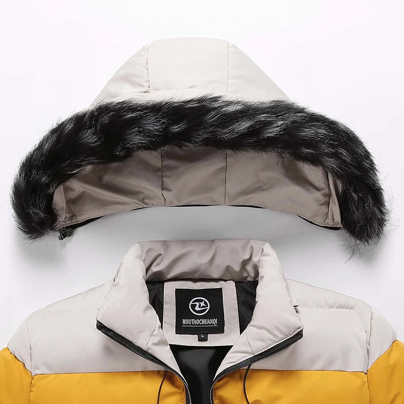 New Men Casual Parka Jackets Fur Collar 2021 Winter Mens Warm Thick Outwear Coats Solid Splice Hooded Windbreak Jacket Removable
New Men Casual Parka Jackets Fur Collar 2021 Winter Mens Warm Thick Outwear Coats Solid Splice Hooded Windbreak Jacket Removable