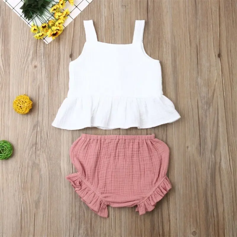 New Summer Toddler Kids Baby Girls Cropped Tank Top Shorts Party Outfit 1-6 Years Children Cotton
New Summer Toddler Kids Baby Girls Cropped Tank Top Shorts Party Outfit 1-6 Years Children Cotton