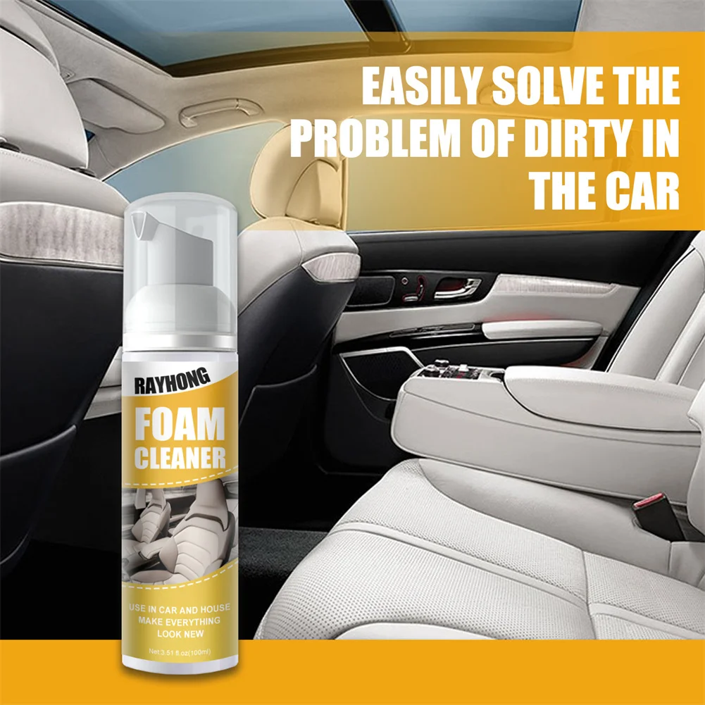 Multifunctional Powerful Decontamination Foam Cleaning Agent Cleaning Foam Spray For Car Interior Seats 100ml Foam Cleaner
Multifunctional Powerful Decontamination Foam Cleaning Agent Cleaning Foam Spray For Car Interior Seats 100ml Foam Cleaner