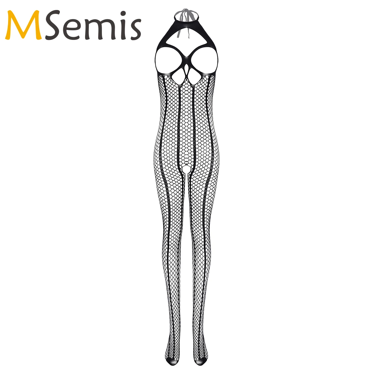 

Transparent Fishnet Teddies Bodysuits for Womens Tights Hollow Out Mesh Body Stocking Sleepwear Lingerie Nightwear Babydolls