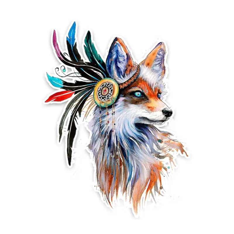 

Fashion Beautiful Fox Animal Car-styling Decoration Decal Sunscreen Waterproof Suitable for All Kinds of Cars PVC 11.8CM*16CM