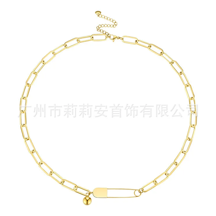 Hip hop back pin pendant, personality temperament titanium steel simple versatile sweater chain accessories
Hip hop back pin pendant, personality temperament titanium steel simple versatile sweater chain accessories
