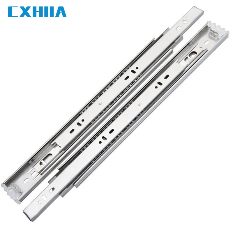 CXHIIA Thickened Silent Stainless Steel Track Wardrobe Drawer Three-Section Track Slide Static 
CXHIIA Thickened Silent Stainless Steel Track Wardrobe Drawer Three-Section Track Slide Static