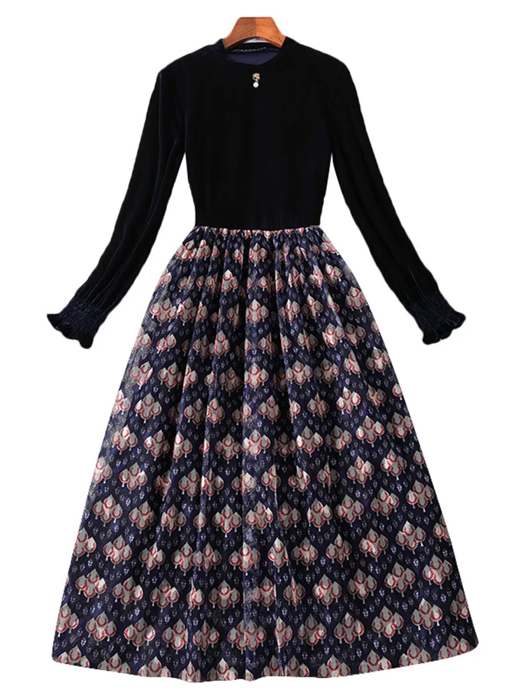 Dress Women Clothes Print Party Dress Vintage Spring Autumn Women Dress Elegant Vestidos Robe Femme 29909 YY2800
Dress Women Clothes Print Party Dress Vintage Spring Autumn Women Dress Elegant Vestidos Robe Femme 29909 YY2800